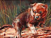 Jugar a Little wolf cub slide puzzle
