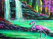 Jugar a Flamingo in waterfall slide puzzle