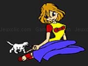 Play Cat lover girl coloring