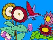 Jugar a Sunflowers and hummingbird coloring