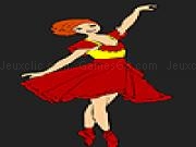 Jugar a Red dress ballerina girl coloring