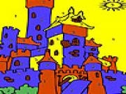 Play Blue castle coloring