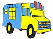 Play Green prison car coloring