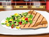 Play Swordfish with vegetables