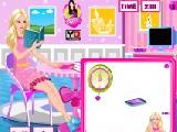 Play Barbie slacking at home