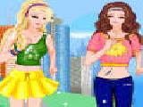 Play Barbie and ellie jogging dressup