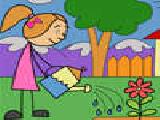 Play Watering girl coloring page