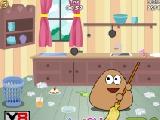 Jugar a Pou clean room
