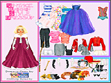 Play Vintage style barbie dressup