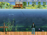 Play Lake fishing: green lagoon
