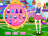Play Barbie going to school dressup