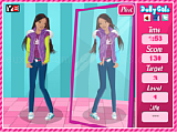 Play Barbie and a funny mirror