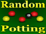 Play English pub pool: random potting