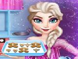 Play Elsa cooking gingerbread