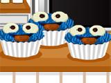 Play Cookie monster cupcakes