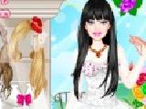 Play Barbie princess bride dress up