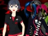 Play Emo couple dressup