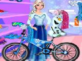 Play Elsa and olaf bike decor