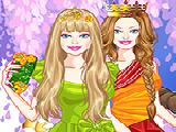 Play Barbie at the castle