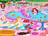 Play Princess pool party cleaning