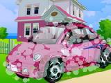 Play Barbie car cleaning