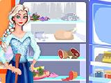 Play Elsa fridge cleaning