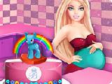 Play Pregnant barbie cooking pony cake