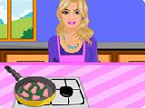 Play Barbie cooking greek pizza