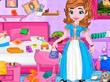 Play Princess sofia messy bedroom cleaning