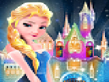 Play Elsa builds the frozen castle