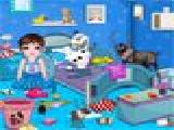 Play Frozen babies room cleaning