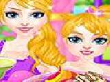 Play Mother and daughter plum tart cooking