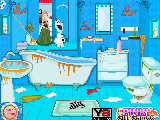 Play Elsa winter bathroom cleaning game
