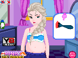 Play Pregnant elsa shopping makeover