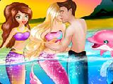 Play Barbie mermaid kissing