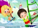 Play Couple baby windsurfing