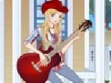 Play Cute guitar girl dressup