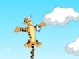 Spielen Tiger jumps on clouds