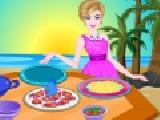 Play Barbie cooking sunrise pizza