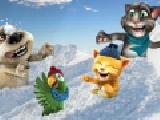 Spielen Talking cat: snow fun friends