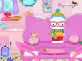 Play Hello kitty: cleaning the room in winter