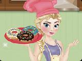 Play Elsa cooking donuts