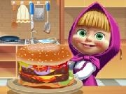 Play Masha Cooking Big Burger