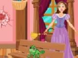 Play Rapunzel house cleaning and makeover