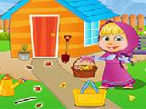 Spielen Masha garden cleaning