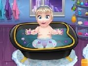 Play Baby Elsa Bathing