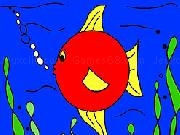 Play Red Fat Fish Coloring Game