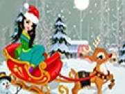 Play Christmas Girl with Reindeer Dress Up game