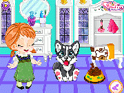 Play Frozen Anna Puppy Caring Game