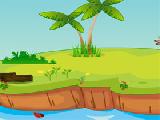 Play rabbit escape from hewn tree